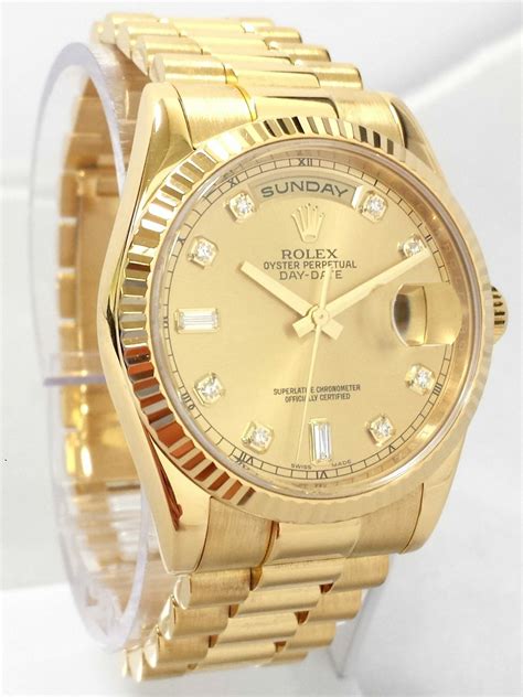 18kt gold mens presidential day-date rolex watch|rolex 18 ct gold watch.